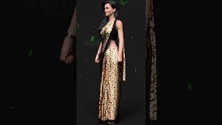 Daz3d Animation  Victoria 8  dForce Saree  Marvelous designer  Clo3d  Daz Studio [upl. by Niwled]