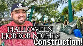 Halloween Horror Nights 2024 Construction Updates Scare Zone Updates Less Than 1 Month Away [upl. by Bock504]