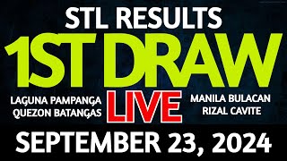 Stl Result Today 1st draw September 23 2024 STL Batangas Live [upl. by Neehsas117]