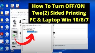 How To Change or Disable 2 Side Default Printing Option on Windows 108 amp LaptopPC [upl. by Abixah]