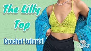 The Lilly Top Updated Crochet Tutorial  DIY  PassioKnit Kelsie 2023 [upl. by Winser870]