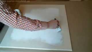 Eine Leinwand grundieren Tutorial  Anleitung [upl. by Means19]