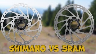 Sram Center line rotor Vs Shimano Center Lock Rotor [upl. by Alaine]