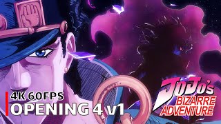 JoJos Bizarre Adventure  Opening 4 v1 4K 60FPS  Creditless  CC [upl. by Siramed656]