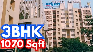 SRIJAN ETERNIS  3BHK 1070 Sqft Furnished Flat For Sale [upl. by Aicilat768]