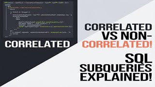 Correlated and NonCorrelated Subquery in Oracle SQL [upl. by Lerret]