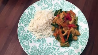 Pollo al curry con verdure e riso basmati  videoricetta [upl. by Nemrak]