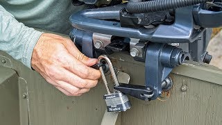 4 BEST Ways To Lock Outboard Motor To Your Boat  Stop Thieves [upl. by Erick782]