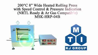 200°C 8quot Wide Heated Rolling Press  MSKHRP04B [upl. by Gregoire]