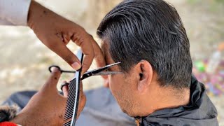 ASMR NEW STYLE  FAST HAIRCUT VERY RELAXING AND SLEEP WITH TALENT BARBER [upl. by Yarvis]