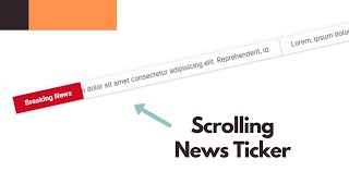 How To Design Scrolling News Ticker For Your Website  Live Blogger [upl. by Arika3]