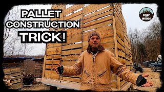 Pallet Construction Trick Helpful Tip when building with Pallet Wood [upl. by Arakaj]