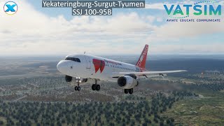 YekaterinburgSurgutTyumen SSJ 10095B XPlane 12 [upl. by Anikahs]