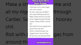 Gimme Some More Busta Rhymes Verse 2 rap hiphop wutangclan lyrics [upl. by Terese]