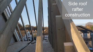 Side roof rafter construction [upl. by Amsden]