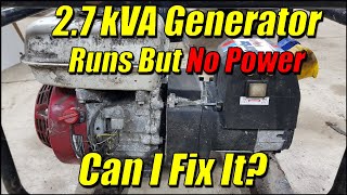 27kVA Generator  No Voltage Output  Can I Fix It [upl. by Nashoma821]