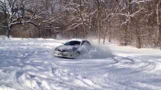 2008 Subaru Impreza 25i playing in the snow [upl. by Arretak]