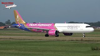 Planespotting Memmingen Airport Wizz Air HALGI quotTeam Hungary Liveryquot  21092024 [upl. by Nylirrej]