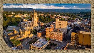 Uniontown Pennsylvania Beautiful Aerial Tour of Main St Downtown [upl. by Lewanna]