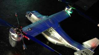 Night Osprey V22 Tilt Rotor fitted with Tiny Brite Lights and flight by NightFlyyer [upl. by Kylen]