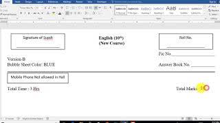 How to type exam question paper for Board in ms word 2016 Urdu  Hindi [upl. by Ibbor]