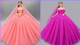 Barbie Elbise Yapımı  DIY Dikişsiz kendin yap  5 Dakikada hallet Barbie Crafts [upl. by Crofoot975]