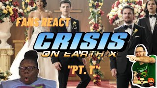 Fan Reaction to Crisis on EarthX PT 1 Mashup [upl. by Leandro]