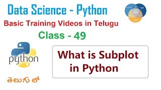 What is Subplots in Python in Telugu What is a Subplot  VLR Training Class  49 [upl. by Atiuqrahc]