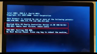 How to FIX PXE E61 Media Test Failure  PXE MOF Existing  No boot Device Errors  Dell Inspiron5566 [upl. by Boccaj]