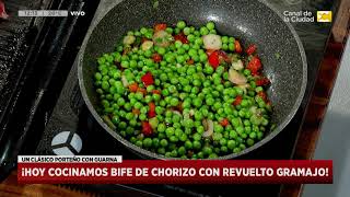 Receta Bife de chorizo con revuelto gramajo Claudio Guarnaccia 3 Hoy Nos Toca a las Diez [upl. by Eylrac]