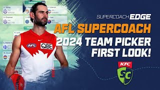 AFL SuperCoach  2024 Team Picker  First Look [upl. by Arlyn]