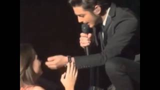 Gianluca Ginoble singing to a fan [upl. by Nwahsek]