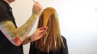 Balayage  how to balayage hair  hair color technique featuring Brian Haire freesaloneducationcom [upl. by Sirtimed967]