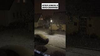 Heftiger Starkschneefall in Krefeld Niederrhein heavy snowfall winter snow viralvideo trend [upl. by Salb]