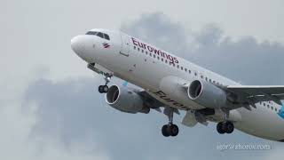 Eurowings Airbus A320 departure from Dusseldorf [upl. by Terrell431]