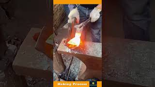 The Process Of Striking Hot Iron With A Hammer [upl. by Aihsekat]