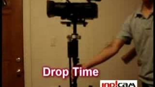 Steadicam type stabilizer Indicam PILOT drop time demo [upl. by Eerrahs431]