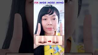 ONLY 1 EXERCISE  Fix Wide Nose Wing Get Slim Nose Nose Reshape exercise [upl. by Ibob]