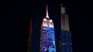 Star Wars take over of the empire state building NYC starwars newyork darthvader [upl. by Lebama]