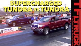 Drag Race How Fast is a Supercharged Toyota Tundra [upl. by Doolittle]