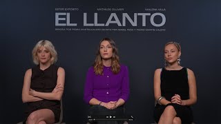 Entrevista con Malena Villa Mathilde Ollivier y Ester Expósito por quotEl llantoquot [upl. by Adnalue949]