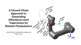 A ClosedChain Approach to Generating Affordance Joint Trajectories for Robotic Manipulators [upl. by Terrena]