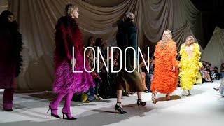 FRAN SUMMERS and ANNIBELIS BAEZ  Top Walker of London Fashion Week FW 19 [upl. by Aivan936]