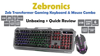 ZEBRONICS ZebTransformer Keyboard and Mouse Combo ₹148 Unboxing amp Overview  I dont recommend it [upl. by Waugh]