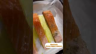 OVEN BAKED SALMON RECIPE 🐟SHORTS  patiKIMniTitaKim [upl. by Janice408]