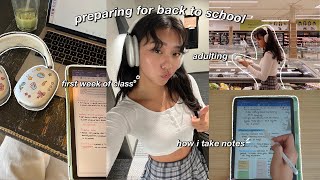 STUDY VLOG  preparing for back to school first week of classes how to take notes amp cafe studying [upl. by Nnairak]