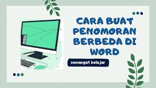 CARA MUDAH BUAT PENOMORAN BERBEDA DI WORD tutorial praktis dalam satu file [upl. by Eninnaej]