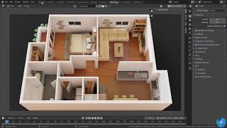 How to make 3d floor plan in Blender  Best method Modeling [upl. by Ryan]