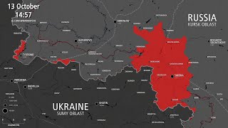 Ukraine Invasion of Russia Kursk Attack – Every Day Aug 6  Oct 13 [upl. by Halle988]