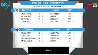 Victorian SubDistrict Cricket Association  South East 1st XI  Round 13  Caulfield v Elsternwick [upl. by Browning198]